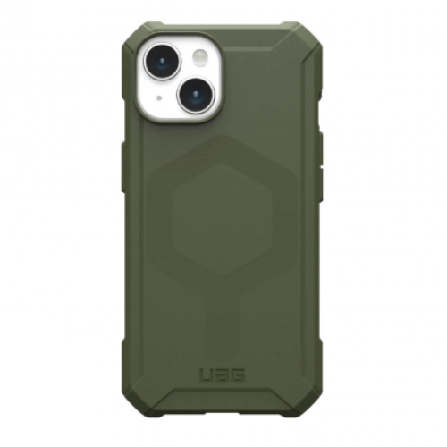 Полиуретановый чехол UAG Essential Armor MagSafe для iPhone 15 Plus Olive Drab (Оливковый)