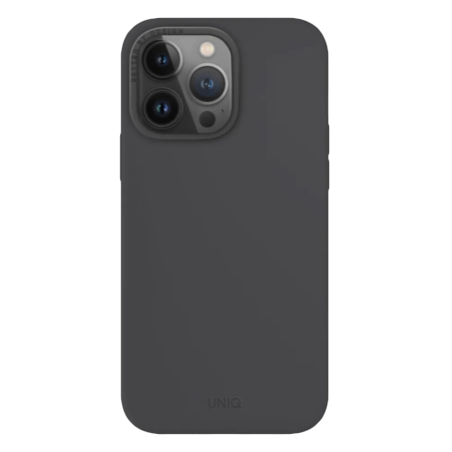 Силиконовый чехол Uniq Lino Hue MagSafe для iPhone 15 Pro Grey (Серый)
