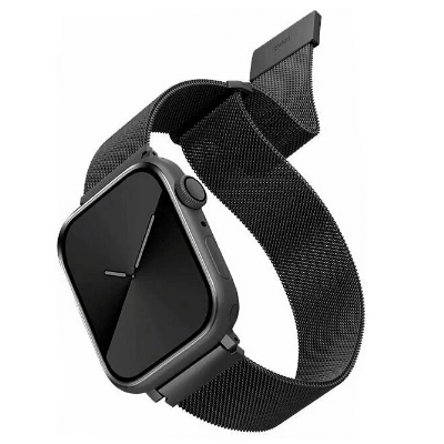 Миланский сетчатый браслет Uniq Dante для Apple Watch 44/45/49 мм Graphit (Графит)