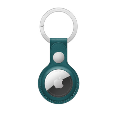 Кожаный брелок Apple для AirTag с кольцом для ключей Forest Green (Зелёный)