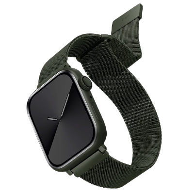 Миланский сетчатый браслет Uniq Dante для Apple Watch 44/45/49 мм Green (Зеленый)