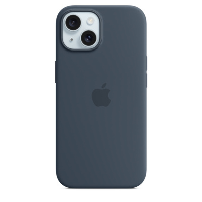 Силиконовый чехол Apple для iPhone 15 Silicone Case with MagSafe - Storm Blue (Синий)