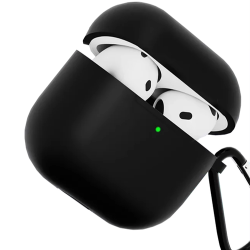 Силиконовый чехол Gurdini для Airpods 4 / Airpods 5 (Черный)