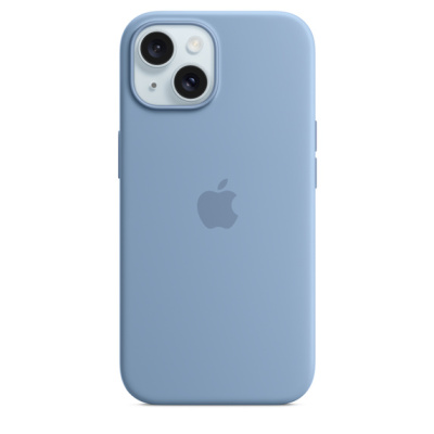 Силиконовый чехол Apple для iPhone 15 Silicone Case with MagSafe - Winter Blue (Голубой)