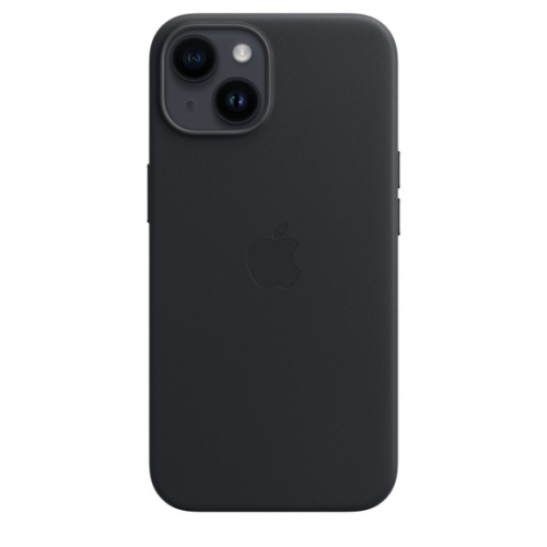 Чехол Apple для iPhone 14 Plus Leather Case with MagSafe - Midnight (Черный)