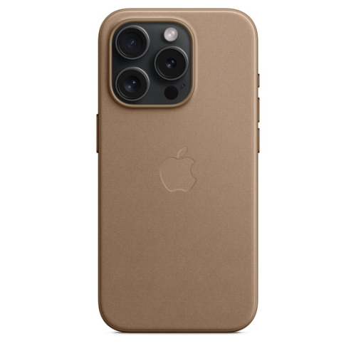 Тканевый чехол Apple для iPhone 15 Pro FineWoven Case with MagSafe - Taupe (Коричневый)