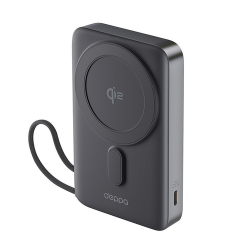 Аккумулятор внешний универсальный Deppa NRG Magsafe Qi2 10000 mAh15 Вт (Черный)