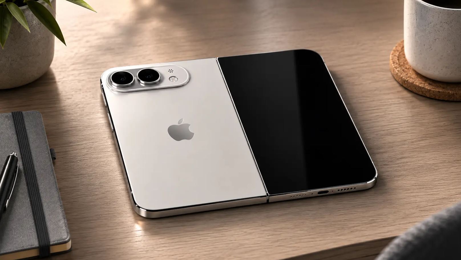 Концепт складного iPhone с внешним и внутренним экранами