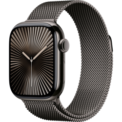 Смарт-часы Apple Watch Series 10 (GPS+Cellular) 42mm Slate Titanium Case with Slate Milanese Loop (Титановый)