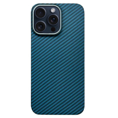 Кевларовый чехол K-DOO Kevlar для iPhone 15 Pro (Синий)