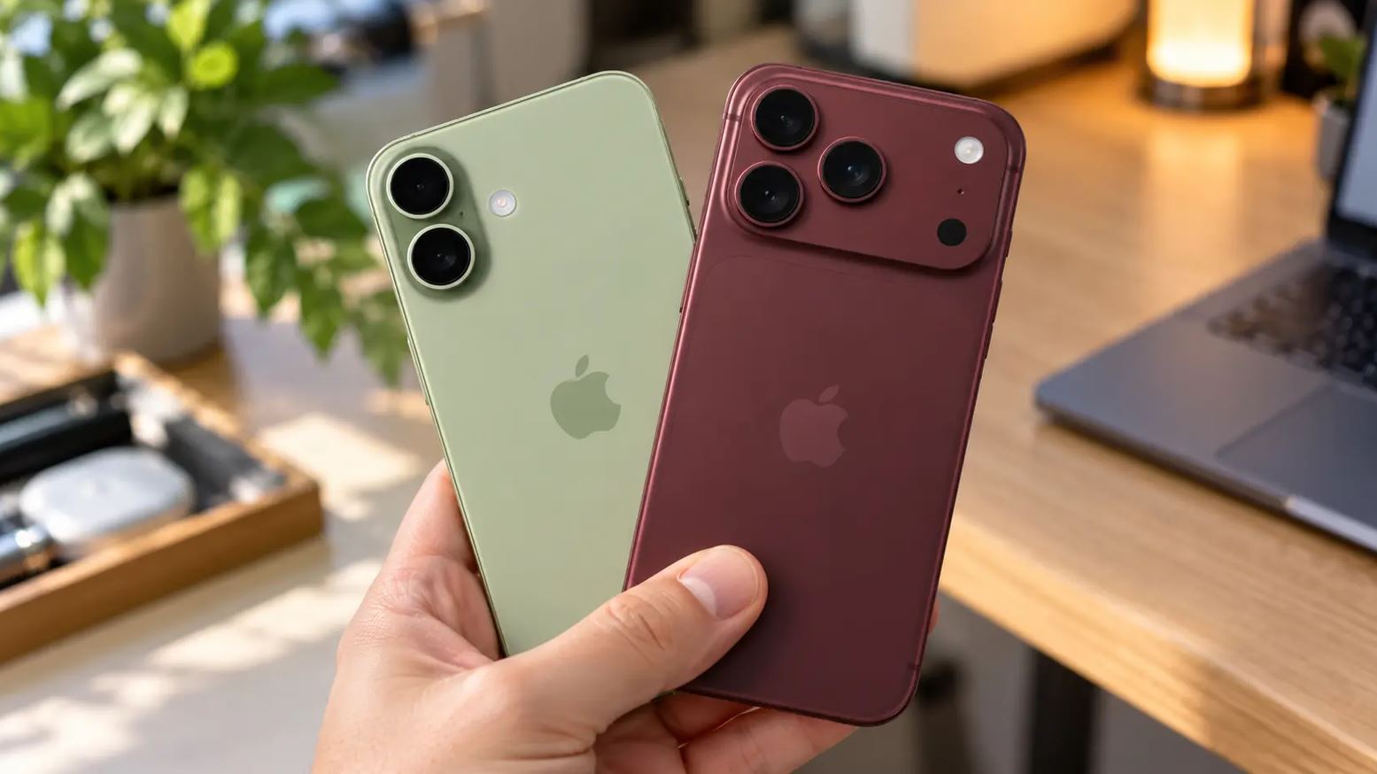 iPhone 17 и iPhone 18 Pro в руке