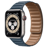 Apple Watch Edition Series 6 44mm Titanium Case with Baltic Blue Leather Link
