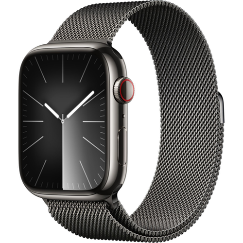 Смарт-часы Apple Watch Series 9 (GPS+Cellular) 45mm Graphite Stainless Steel Case with Black Milanese Loop (Черный)
