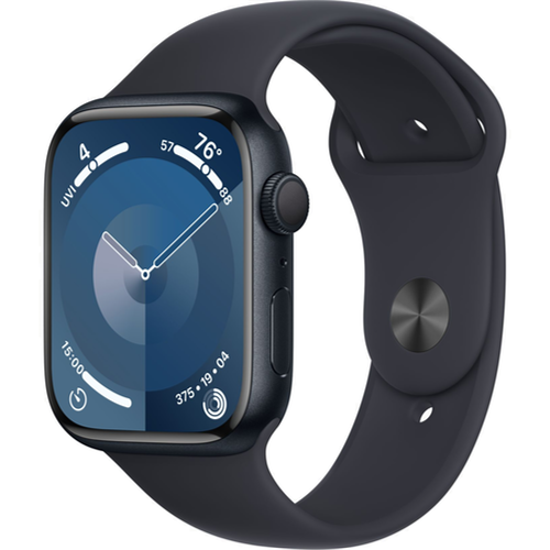 Смарт-часы Apple Watch Series 9 (GPS) 45mm Midnight Aluminum Case with Midnight Sport Band (Темная ночь)