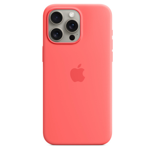 Силиконовый чехол Apple для iPhone 15 Pro Max Silicone Case with MagSafe - Guava (Гуава)