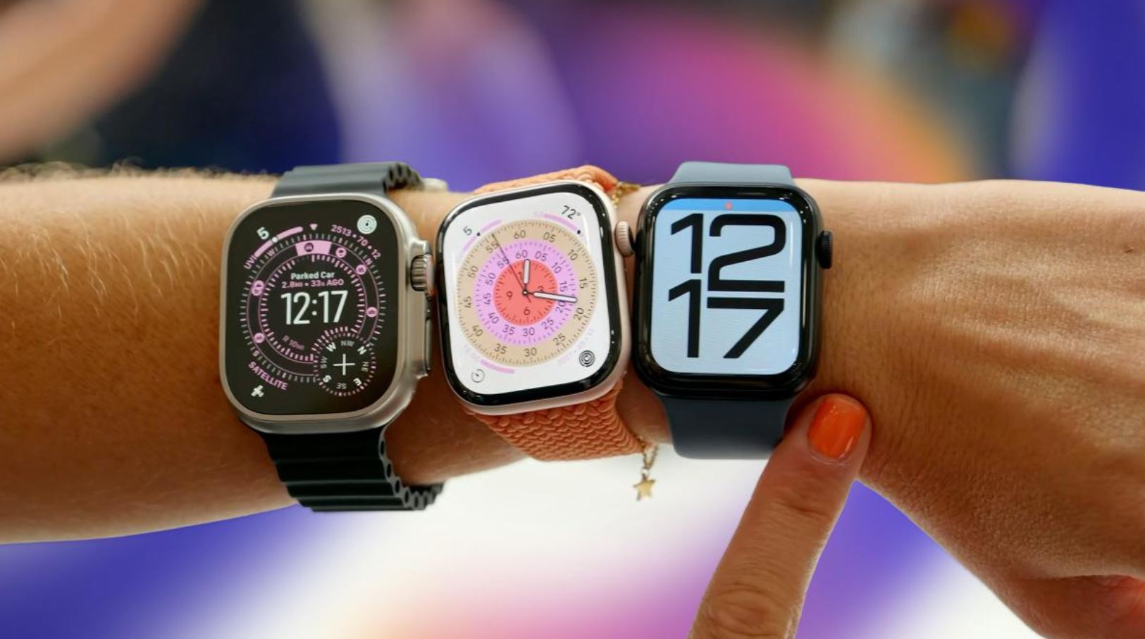 Apple Watch разных размеров на запястье