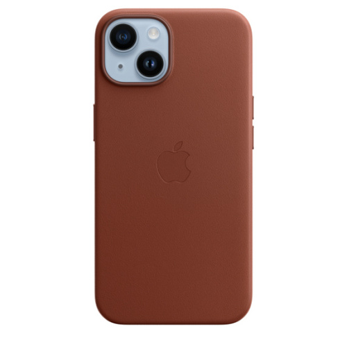 Чехол Apple для iPhone 14 Leather Case with MagSafe - Umber (Коричневый)