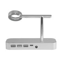 Док-станция COTEetCI MFI Hub Dock для Apple Watch и iPhone (Silver)