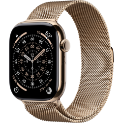 Смарт-часы Apple Watch Series 11 (GPS+Cellular) 42mm Gold Titanium Case with Gold Milanese Loop (Золотой)