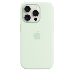 Силиконовый чехол Apple для iPhone 15 Pro Silicone Case with MagSafe - Soft Mint (Мятный)