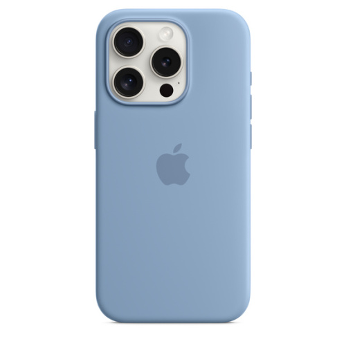 Силиконовый чехол Apple для iPhone 15 Pro Silicone Case with MagSafe - Winter Blue (Голубой)