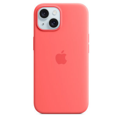 Силиконовый чехол Apple для iPhone 15 Silicone Case with MagSafe - Guava (Гуава)