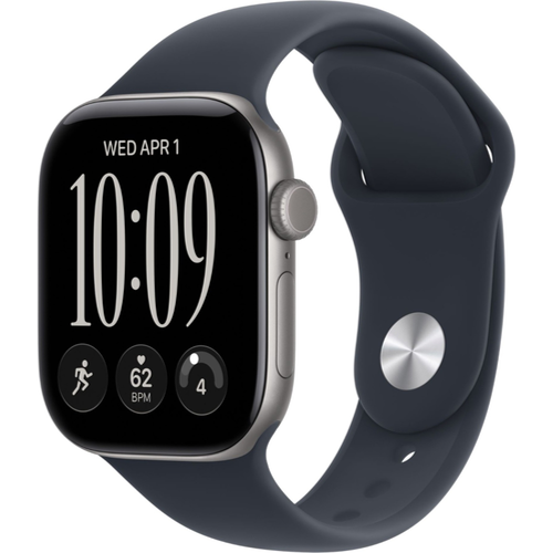 Смарт-часы Apple Watch Series 12 (GPS) 46mm Space Gray Aluminum Case with Navy Blue Sport Band (Серый космос)