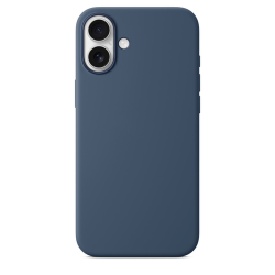 Силиконовый чехол Luxcopy для iPhone 16 Silicone Case with MagSafe - Denim (Синий)