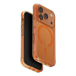Чехол Uniq Combat MagSafe для iPhone 17 Pro Carbon Volt Orange
