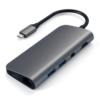 USB адаптер Satechi Aluminum Type-C Multimedia Adapter Space Gray (Серый космос)