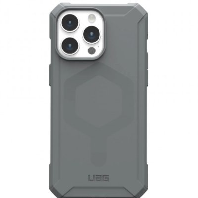 Полиуретановый чехол UAG Essential Armor MagSafe для iPhone 15 Pro Silver (Cеребристый)