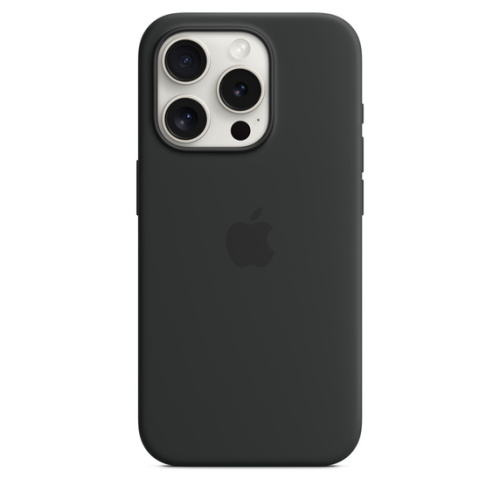 Силиконовый чехол Apple для iPhone 15 Pro Silicone Case with MagSafe - Black (Черный)