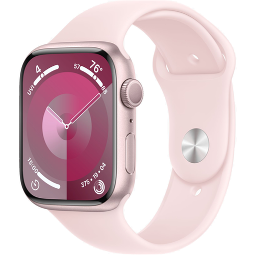 Смарт-часы Apple Watch Series 9 (GPS) 45mm Pink Aluminum Case with Pink Sport Band (Розовый)