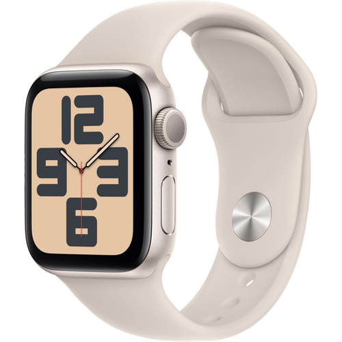 Смарт-часы Apple Watch SE 2023 (GPS) 44mm Starlight Aluminum Case with Starlight Sport Band (Сияющая звезда)