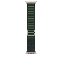 Ремешок для Apple Watch Ultra 49mm Dark Green Alpine Loop - Small - Natural Titanium Finish (Темно-Зеленый)