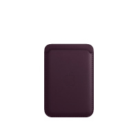 Чехол-бумажник Apple для iPhone Leather Wallet with MagSafe - Dark Cherry (Темная вишня)