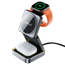 Беспроводное зарядное устройство AceFast AIRCHARGE Wireless Charger Desktop Holder E20 23W 3в1