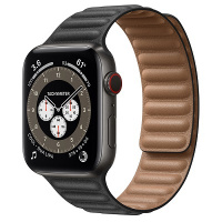 Apple Watch Edition Series 6 40mm Space Black Titanium Case with Black Leather Link