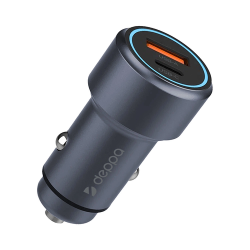 Автомобильное зарядное устройство Deppa USB A + USB-C 48w (Серый)