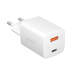 Адаптер питания Deppa USB-C + USB A, GaN, 33W, (Белый)