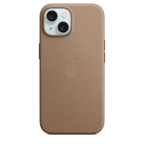 Тканевый чехол Apple для iPhone 15 FineWoven Case with MagSafe - Taupe (Коричневый)