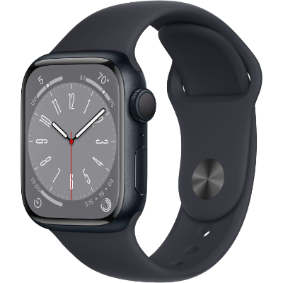 Смарт-часы Apple Watch Series 8 (GPS) 45mm Midnight Aluminum Case with Midnight Sport Band (Темная ночь)