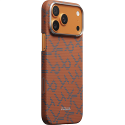 Чехол Pitaka Monogram Ultra-Slim для iPhone 17 Pro Оранжевый