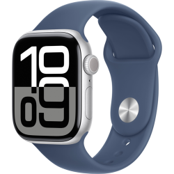 Смарт-часы Apple Watch Series 10 (GPS) 42mm Silver Aluminum Case with Denim Sport Band (Серебристый)