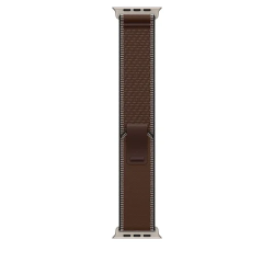 Ремешок для Apple Watch Ultra 49mm Dark Umber Trail Loop - M/L - Natural Titanium Finish (Коричневый)