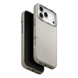 Чехол из искусственной кожи Uniq Lyden MagSafe для iPhone 17 Pro Max Clay