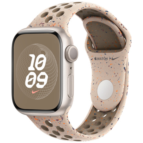 Смарт-часы Apple Watch Series 9 (GPS) 41mm Starlight Aluminum Case with Desert Stone Nike Sport Band