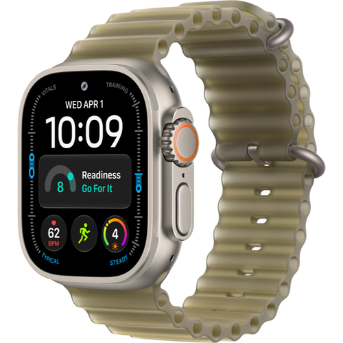 Смарт-часы Apple Watch Ultra 4 (2026) 49mm Natural Titanium Case with Ocean Band Translucent Kelp (Прозрачный болотный)