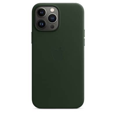 Кожаный чехол Apple MagSafe Leather Case для iPhone 13 Pro Sequoia Green (Зеленая секвойя)