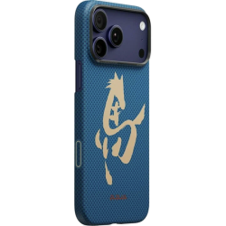 Чехол Pitaka Ink Horse Painting для iPhone 17 Pro Max Синий